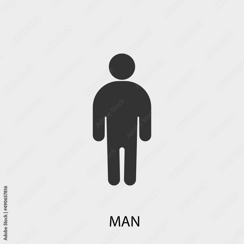 Obraz premium Man vector icon illustration sign