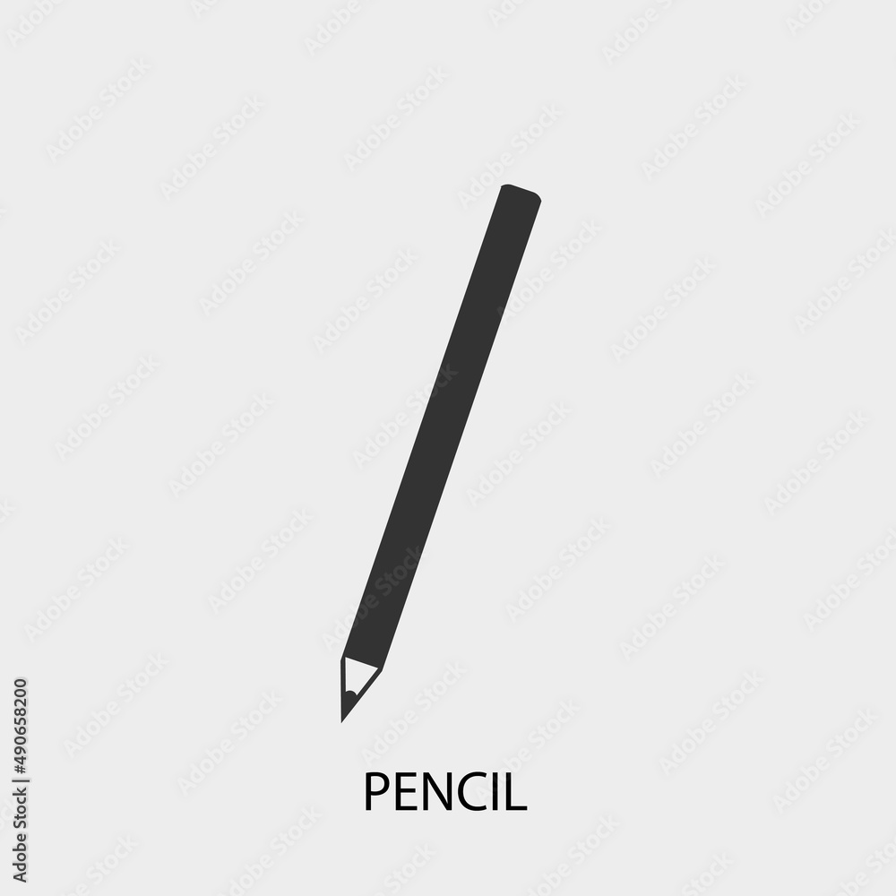 Pencil vector icon illustration sign Pencil vector icon illustration sign