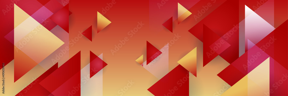 Modern abstract dark red banner background. Modern triangle red and orange colorful Abstract wide banner design background Modern abstract dark red banner background. Modern triangle red and orange colorful Abstract wide banner design background