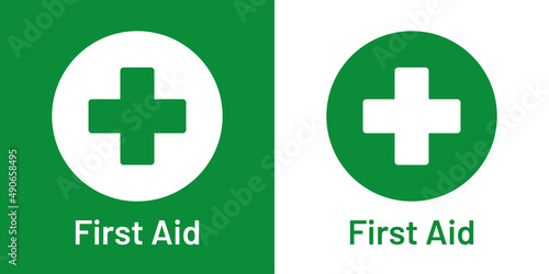 First aid icon vector illustration.
