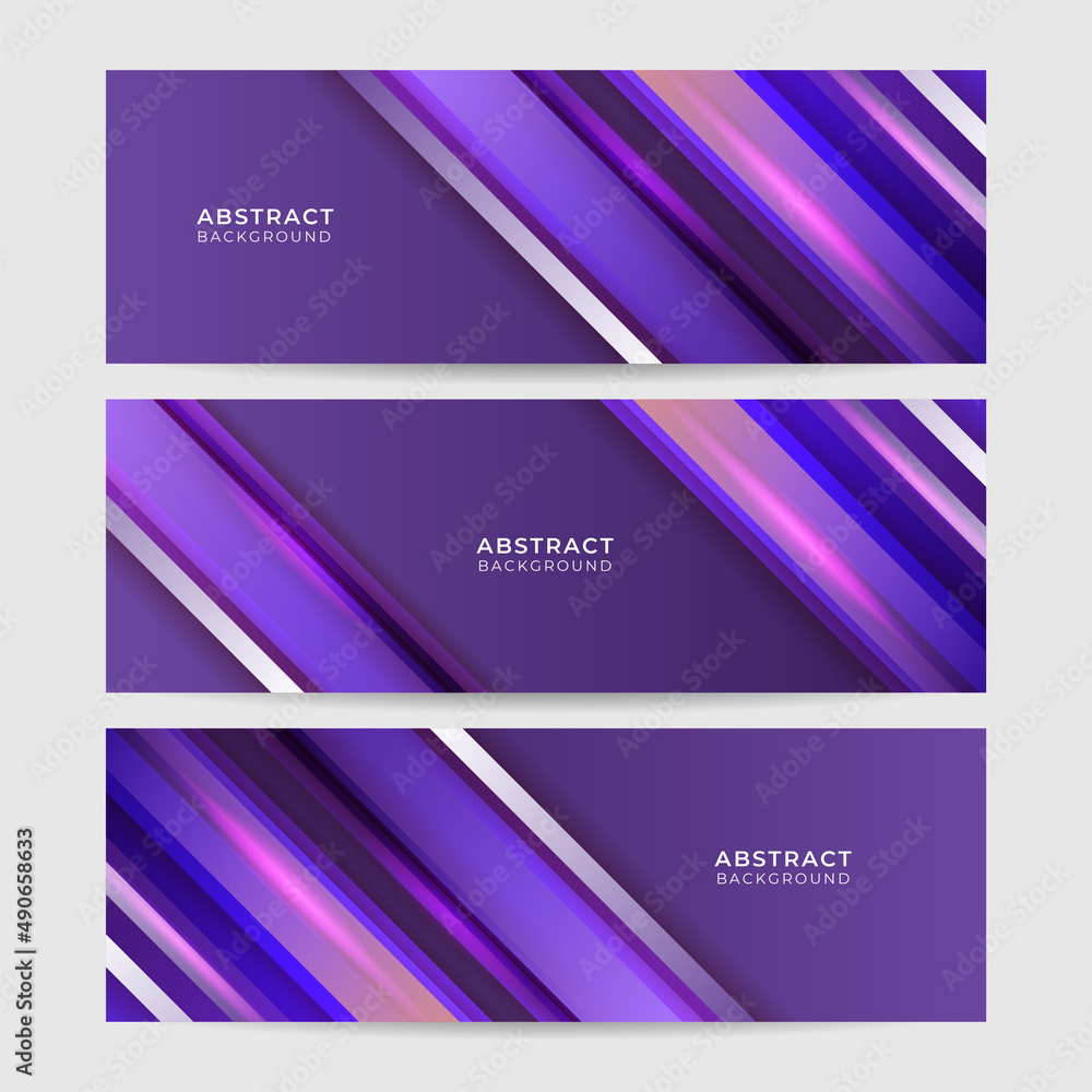 Fototapeta premium Modern abstract dark purple blue orange banner background. Vector abstract graphic design banner pattern background template.