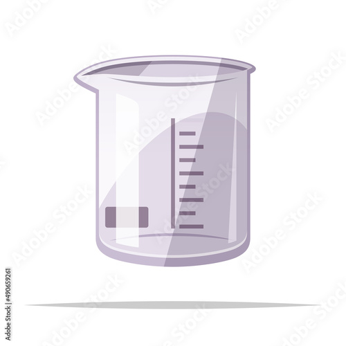 Laboratory beaker vector isolated illustration
