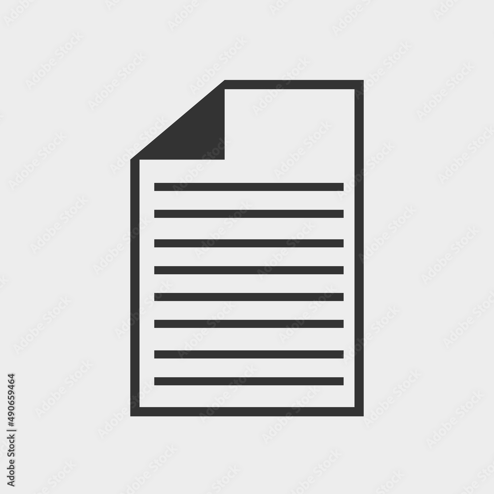 Document vector icon illustration sign Document vector icon illustration sign