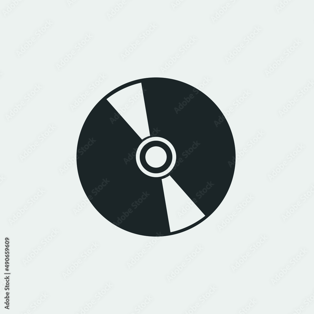 DVD vector icon illustration sign DVD vector icon illustration sign