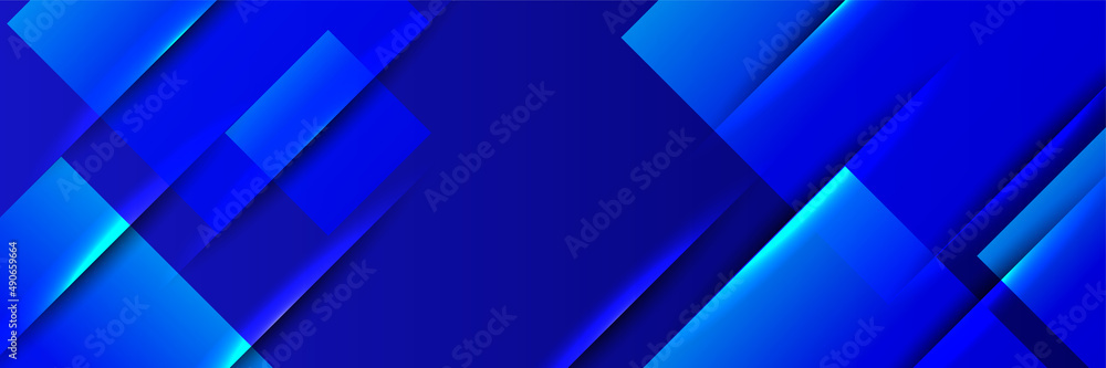 Obraz premium Modern abstract dark blue banner background. Vector illustration template with pattern. Design for technology, business, corporate, institution, party, festive, seminar, and talks.