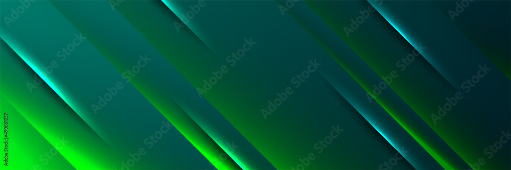Fototapeta premium Modern abstract dark green orange banner background. Vector abstract graphic design banner pattern background template.