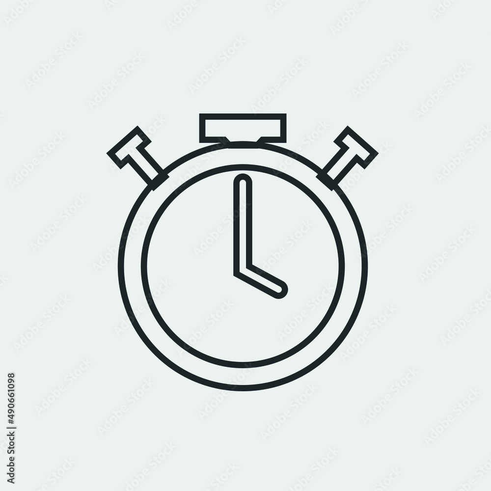 Timer vector icon illustration sign Timer vector icon illustration sign