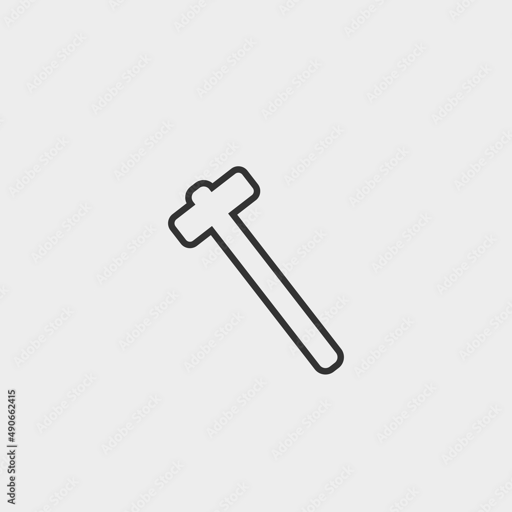 Hammer vector icon illustration sign Hammer vector icon illustration sign