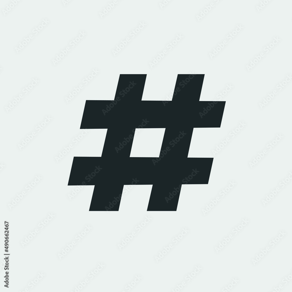 Obraz premium Hashtag vector icon illustration sign