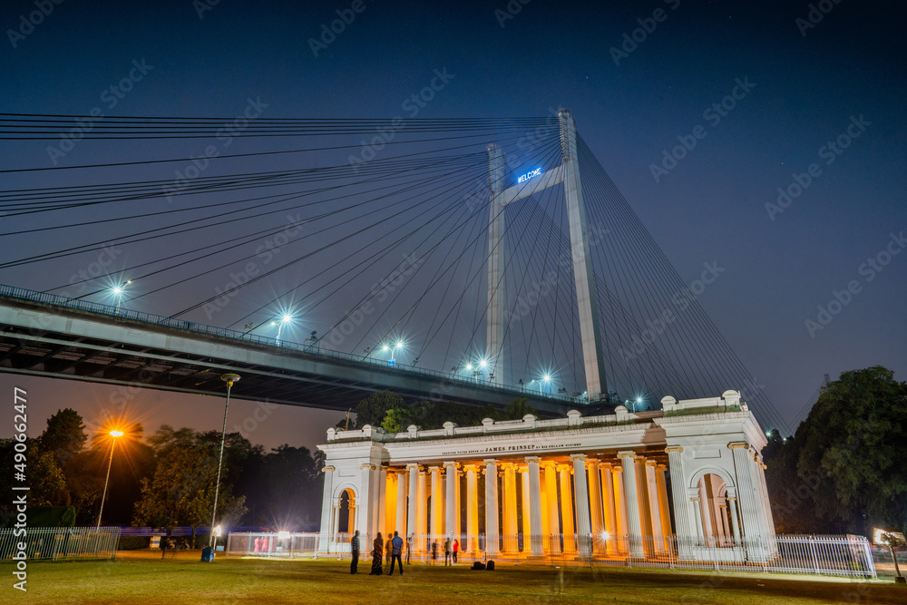 Princep Ghat. One of the famous landmarks in Kolkata, West Bengal, India