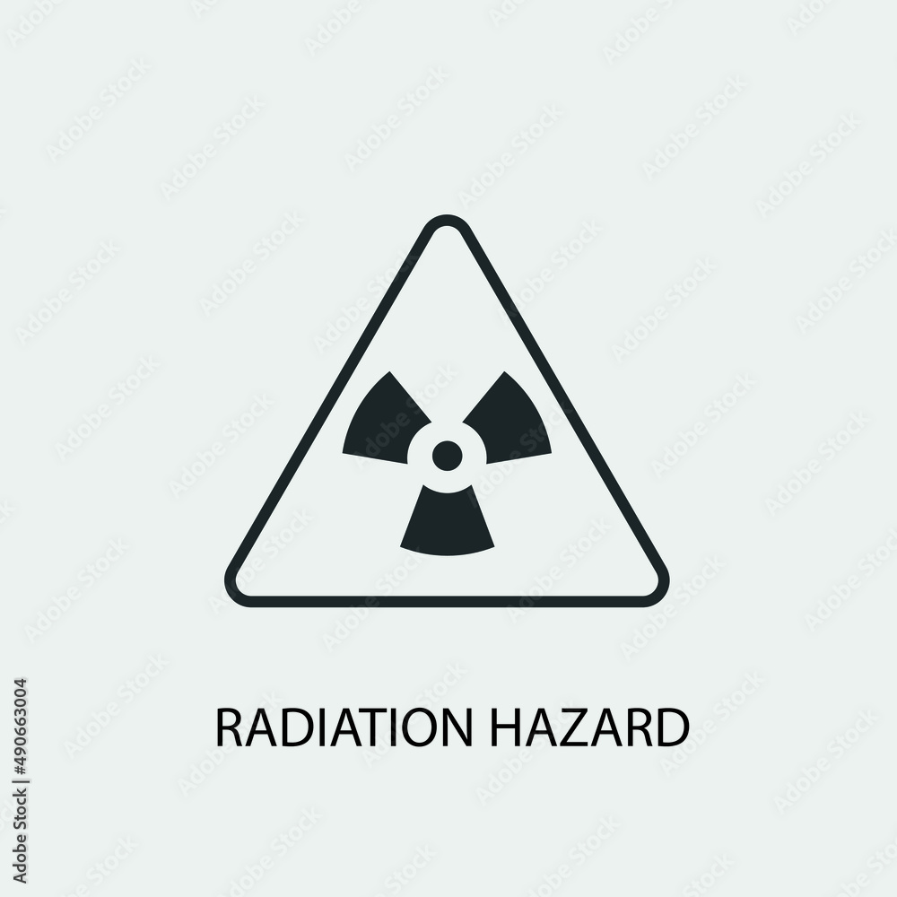 Radiation hazard vector icon illustration sign Radiation hazard vector icon illustration sign
