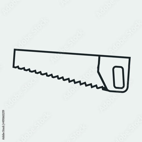 Saw vector icon illustration sign