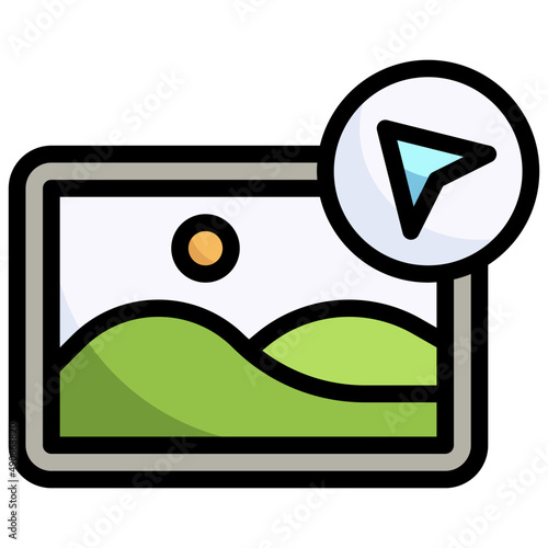 SELECT filled outline icon,linear,outline,graphic,illustration