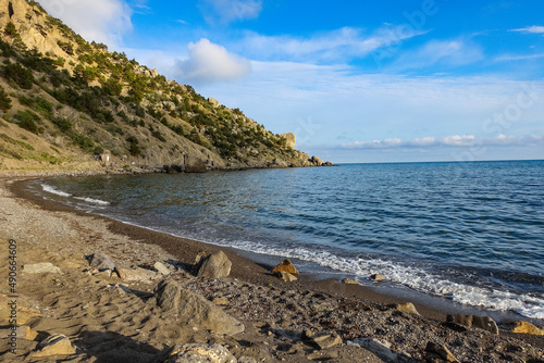 Veselovskaya Bay is the Crimean Riviera near Sudak. Crimea. Russia 2021 photo