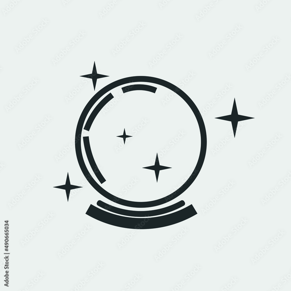 Magic crystal vector icon illustration sign Magic crystal vector icon illustration sign