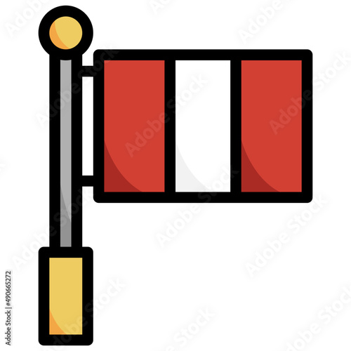 PERU filled outline icon,linear,outline,graphic,illustration