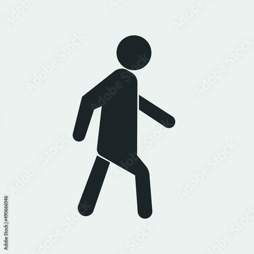Walk vector icon illustration sign
