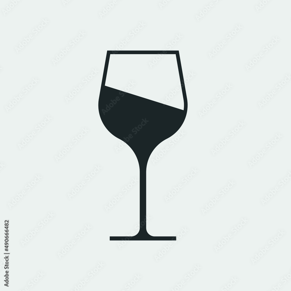 Wineglass vector icon illustration sign Wineglass vector icon illustration sign