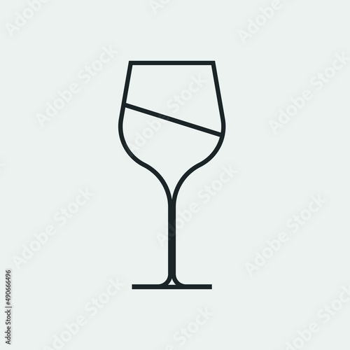 Wineglass vector icon illustration sign