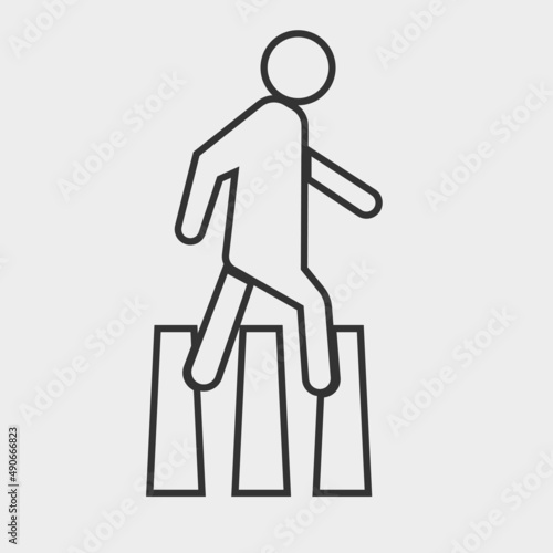 Crosswalk logo vector icon illustration sign