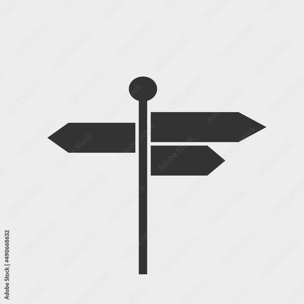 Signpost vector icon illustration sign Signpost vector icon illustration sign