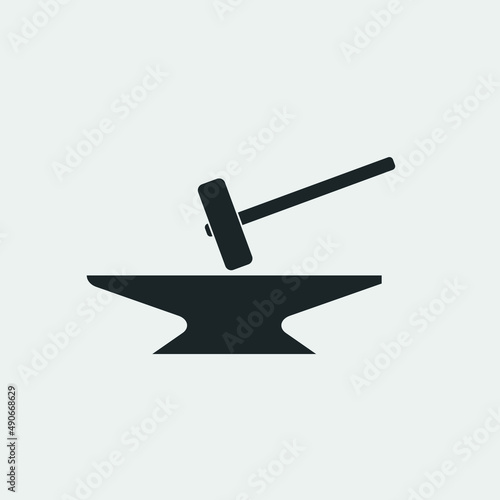 Blacksmith vector icon illustration sign
