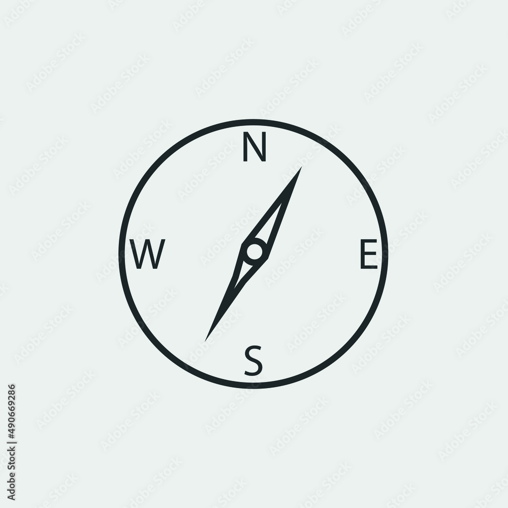 Compass vector icon illustration sign Compass vector icon illustration sign