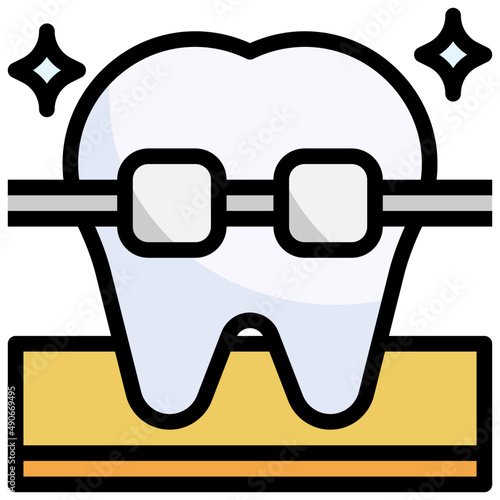 BRACES filled outline icon,linear,outline,graphic,illustration