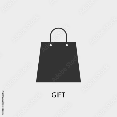 gift bag vector icon illustration sign