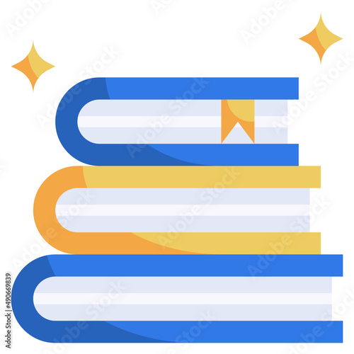BOOKS flat icon,linear,outline,graphic,illustration
