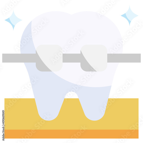 BRACES flat icon,linear,outline,graphic,illustration