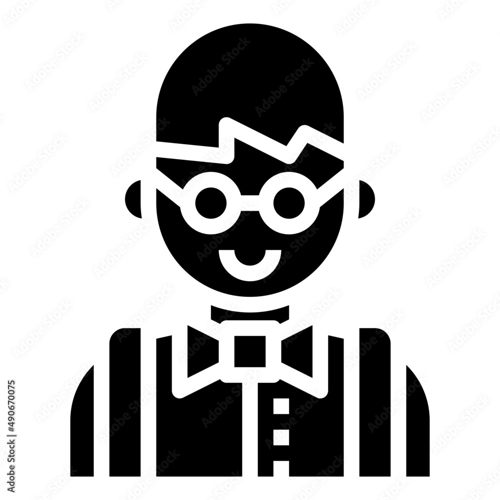 BOY glyph icon,linear,outline,graphic,illustration