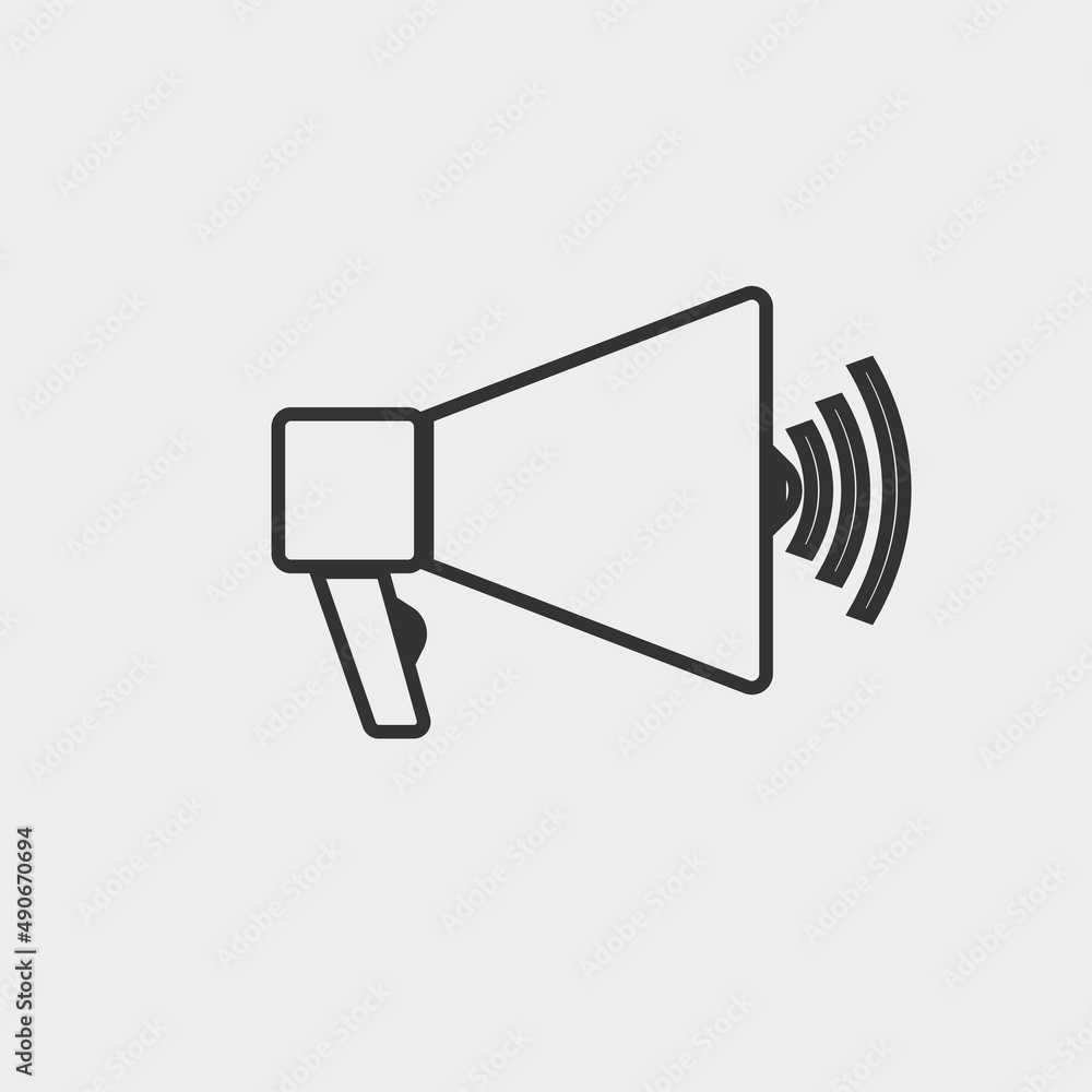 Megaphone vector icon illustration sign Megaphone vector icon illustration sign