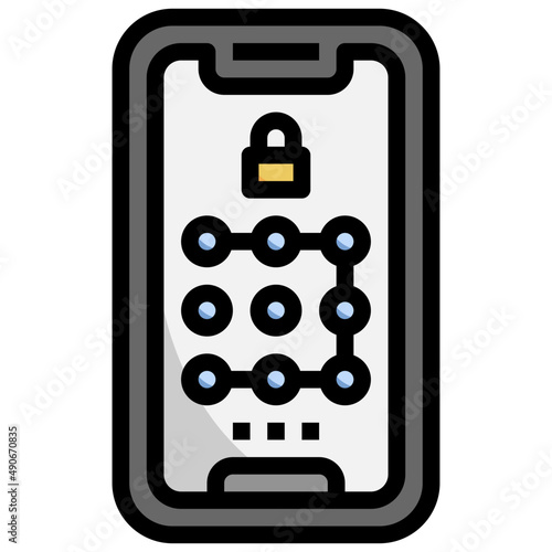 SMARTPHONE filled outline icon,linear,outline,graphic,illustration