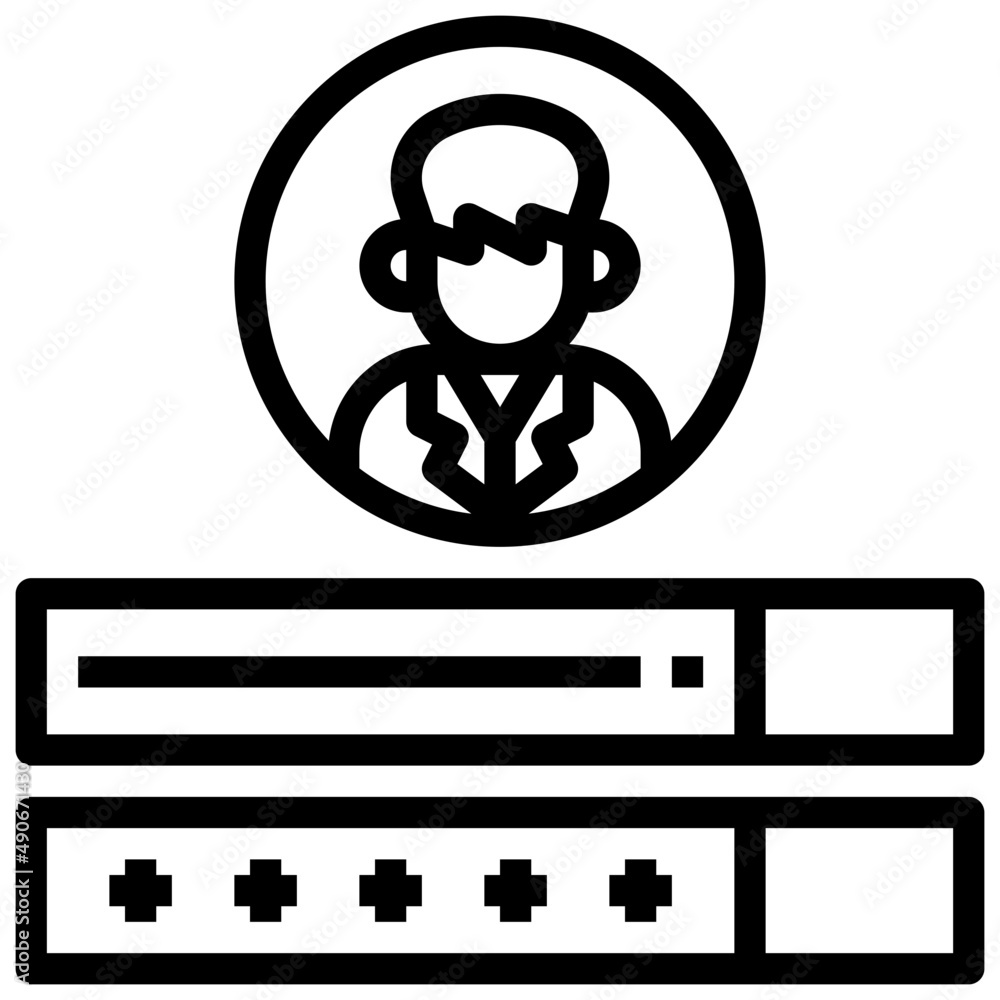 LOGIN line icon,linear,outline,graphic,illustration