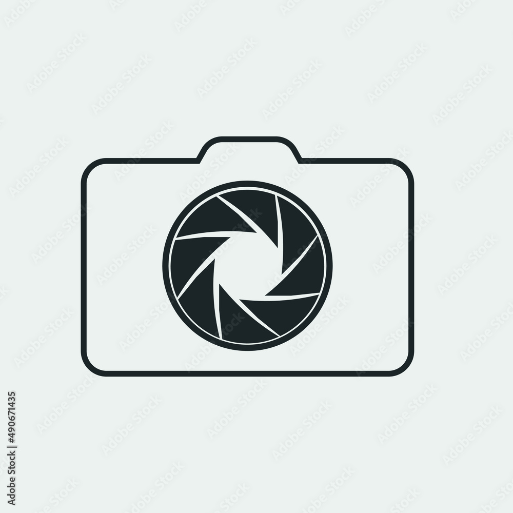 Aperture vector icon illustration sign