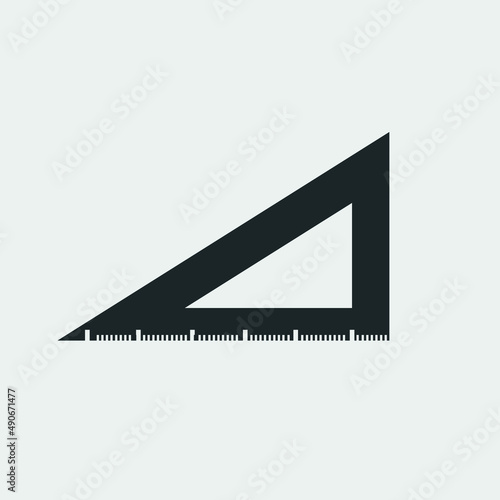 Triangle ruler vector icon illustration sign