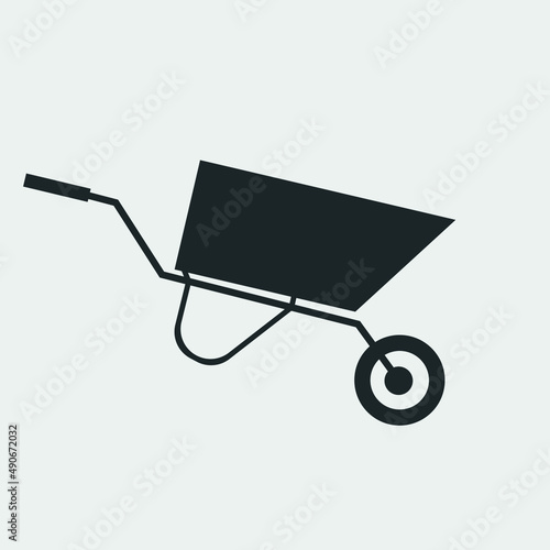 Garden trolley vector icon illustration sign