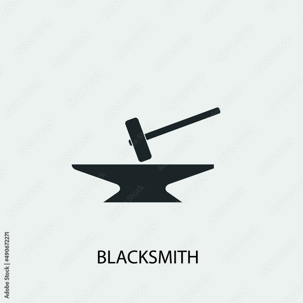 Blacksmith vector icon illustration sign Blacksmith vector icon illustration sign