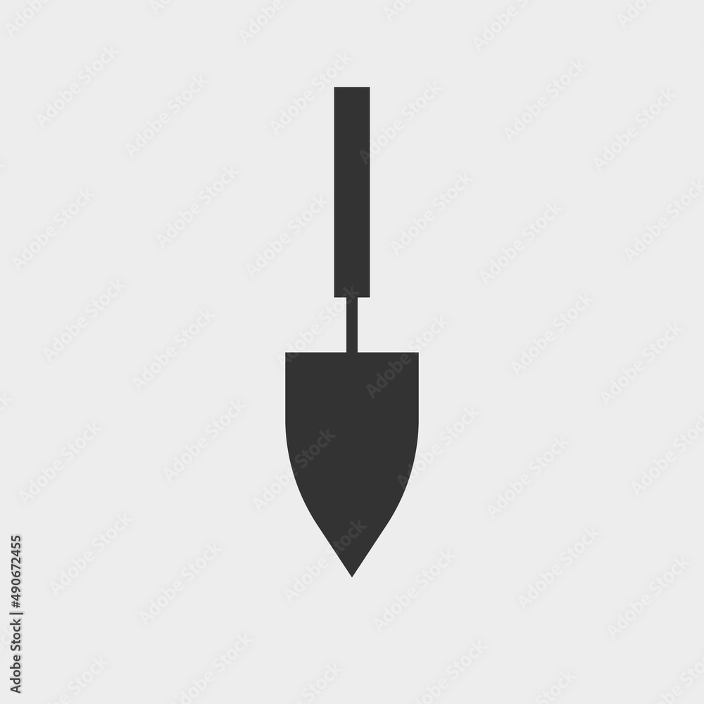 Shovel vector icon illustration sign Shovel vector icon illustration sign