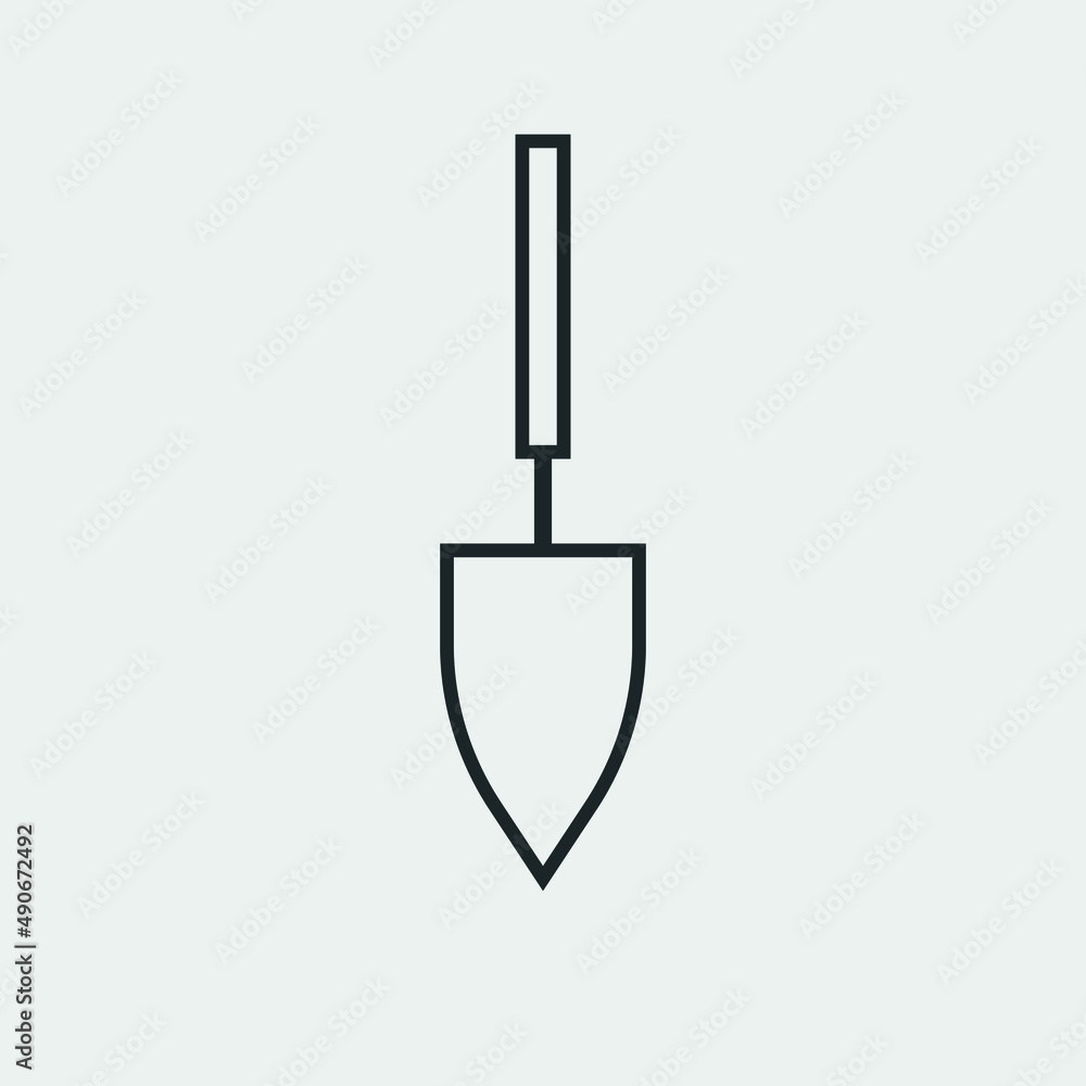 Shovel vector icon illustration sign Shovel vector icon illustration sign
