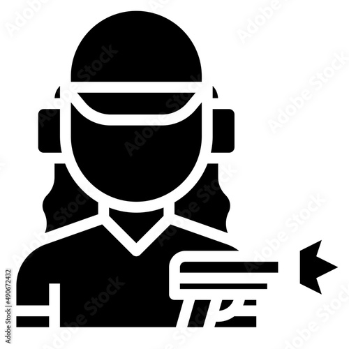 WOMAN glyph icon,linear,outline,graphic,illustration
