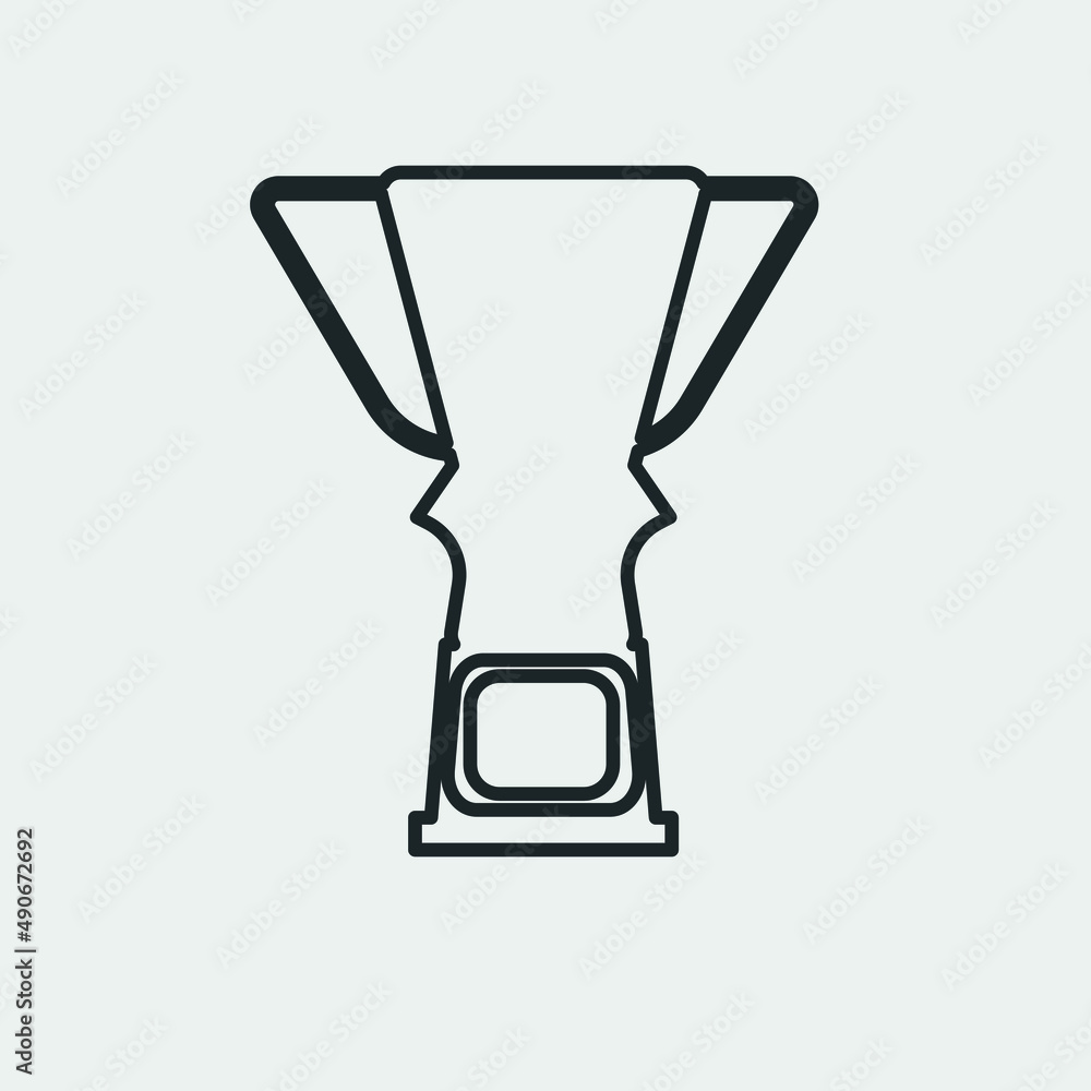Trophy vector icon illustration sign Trophy vector icon illustration sign