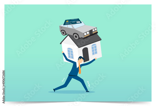 Taxation problem for wealth accumulation, cannot rising up cause of debt burden, debt burden, credit card, car and house