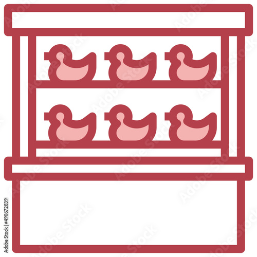 DUCK red line icon,linear,outline,graphic,illustration