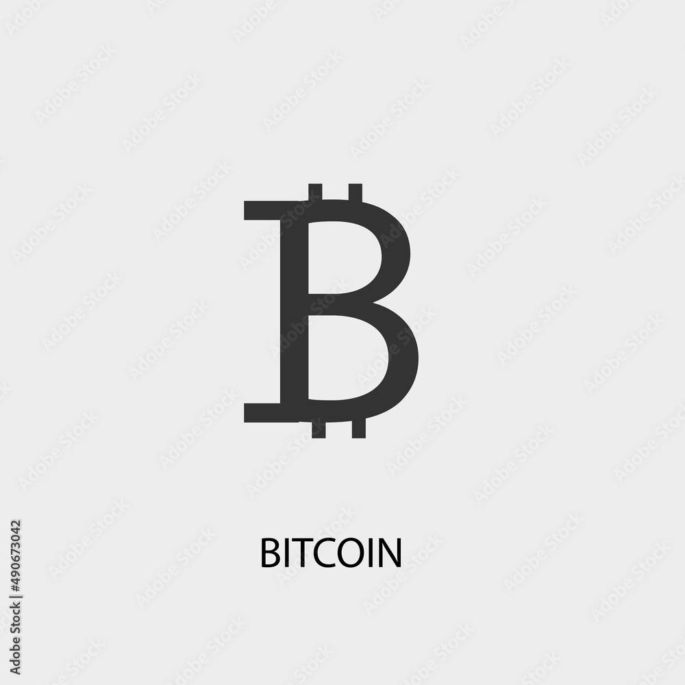 Bitcoin vector icon illustration sign Bitcoin vector icon illustration sign