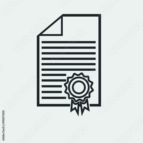 Attestation vector icon illustration sign