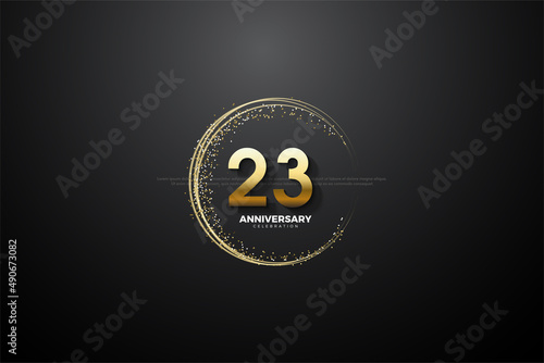 23rd anniversary illustration background photo