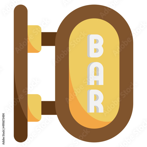 SIGNBOARD flat icon,linear,outline,graphic,illustration