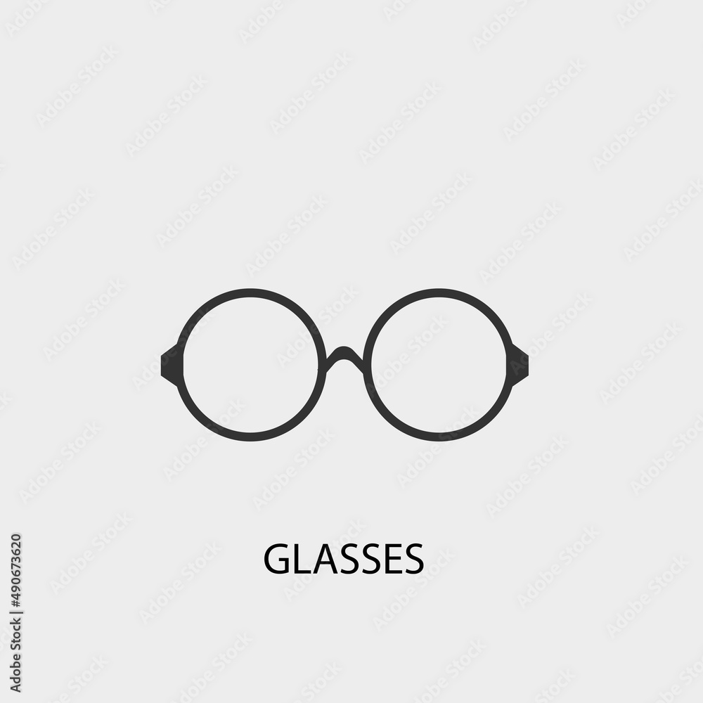 Glasses vector icon illustration sign Glasses vector icon illustration sign
